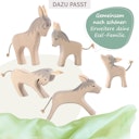 Vorschaubild Esel klein Holzfigur 8,5 cm