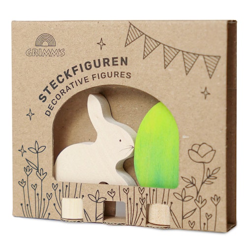 Grimms Stecker Osterset Hase mit grünem Ei