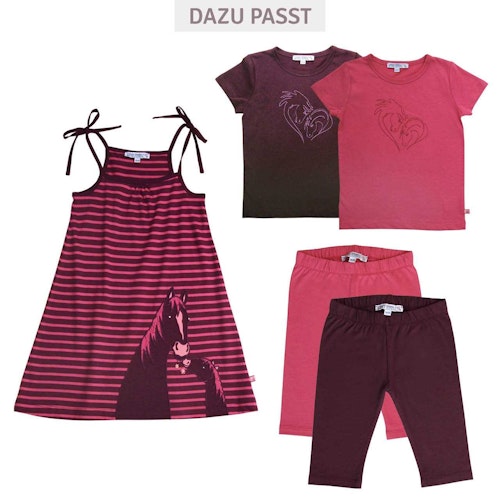 Sommer Kleid ohne Arm Pferdemotive