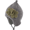 Vorschaubild Wintermütze Blume Fleece innen Biobaumwolle