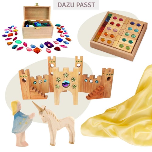 Spieltuch Seide gelb mittel 89 x 89 cm