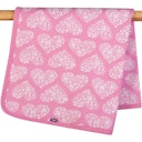 Vorschaubild Wendedecke / Babydecke Kapuze Herz-Motiv rosa