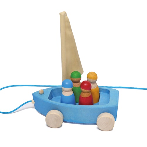 Strandsegler mit vier Regenbogenfreunden, 5-tlg.