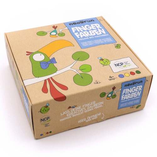 Bio Fingerfarben für klein Kinder 4er Set AKI