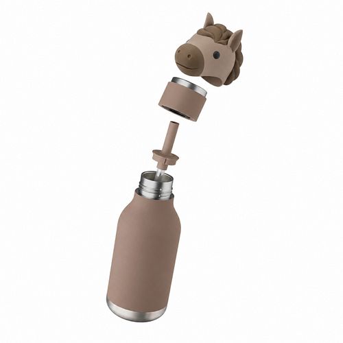 Bestie Bottle Edelstahltrinkflasche mit Trinkhalm Pferd 460 ml
