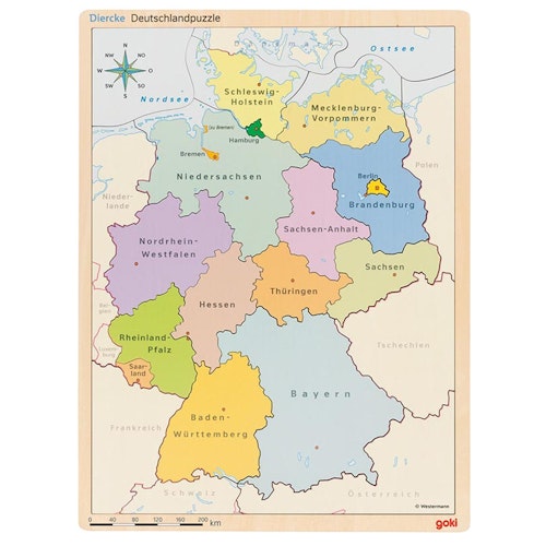 Schichtenpuzzle Deutschland ab 5 Jahre