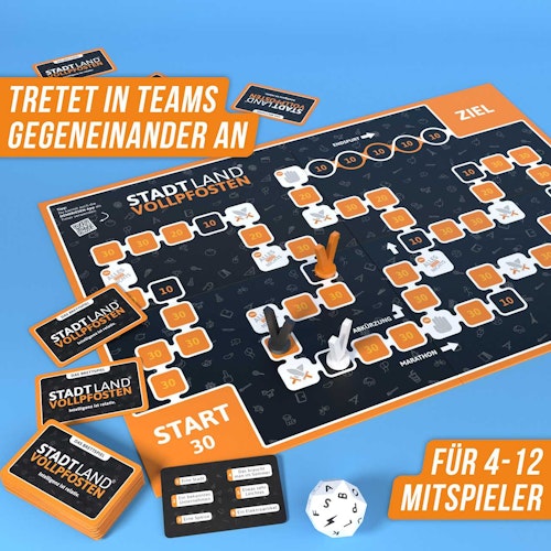 Stadt Land Vollpfosten- Das Brettspiel ab 12