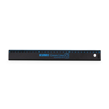 Lineal 30 cm – Green Line recyceltem Plastik blau
