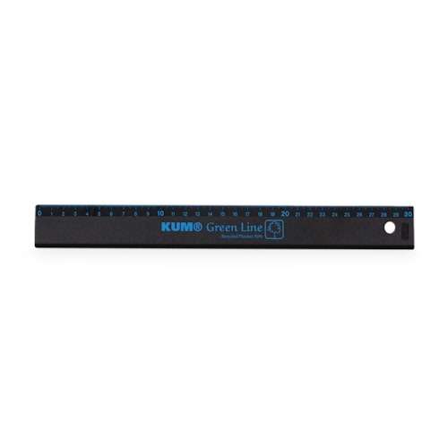 Lineal 30 cm – Green Line recyceltem Plastik blau