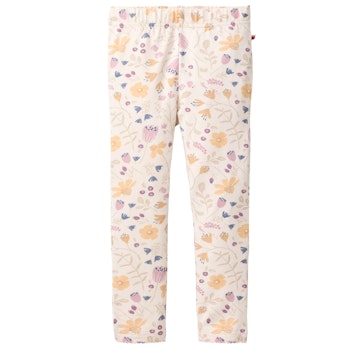 Edle Leggings Blumen beige