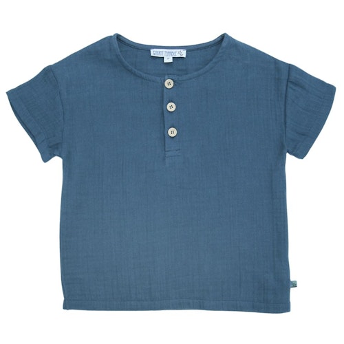 Musselin Shirt kurzarm uni