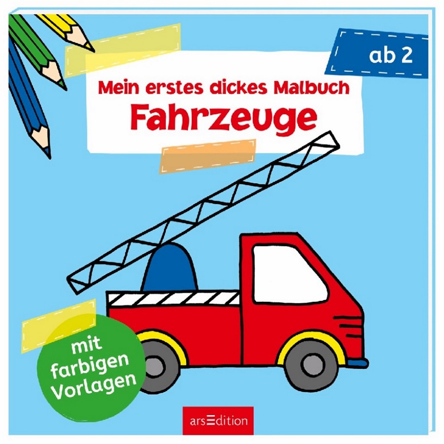 Fahrzeuge Malbuch ab 2 Jahre