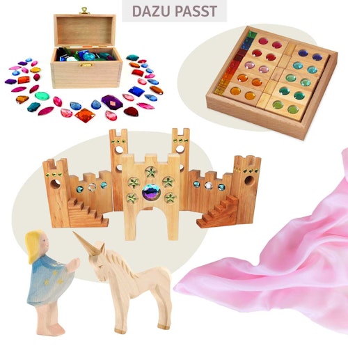 Spieltuch Seide rosa mittel 89 x 89 cm