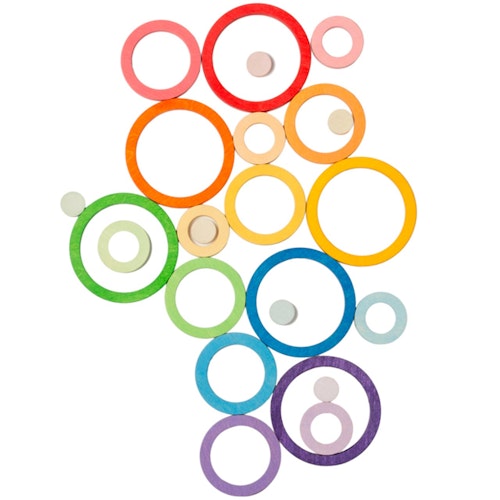 Nest rings – 24 bunte Holz-Ringe ab 3 Jahren