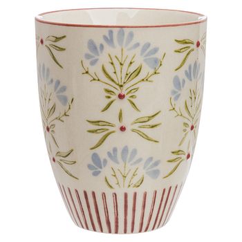 Becher RETROFLORIA Blumen blau 150 ml stapelbar