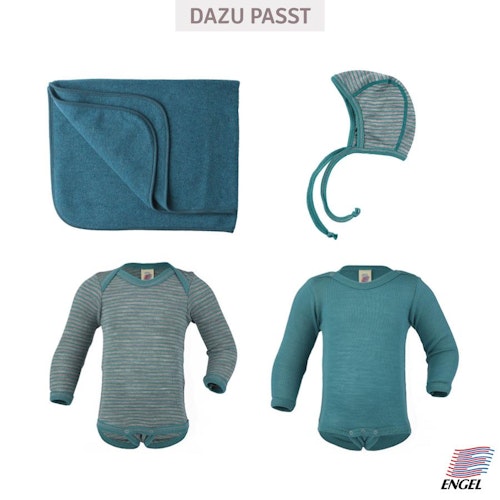 Wolle Seide Body langarm Druckknöpfe