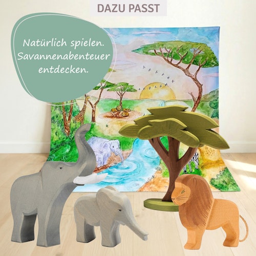 Ostheimer Steppenbaum mit Stütze - Holzbaum 29 cm