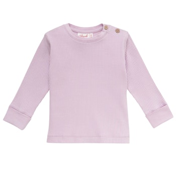 Edles Rippe Langarmshirt flieder