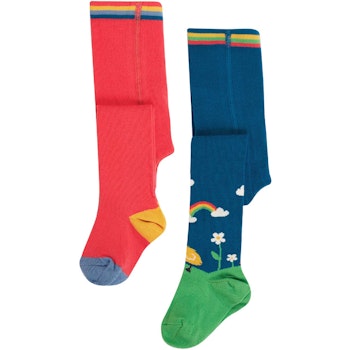 Strumpfhose im Doppelpack rot navy