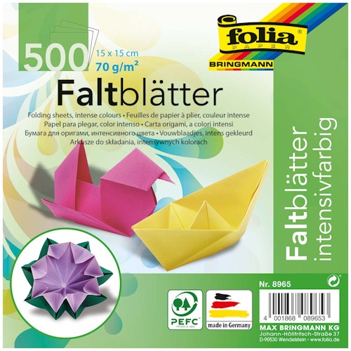 Faltblätter für Origami 15x15 cm 500 Blatt