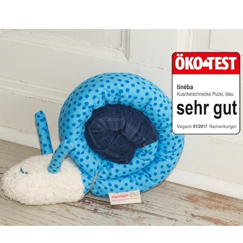 tineba Pucki Schnecke blau getestet Pucki klein 108 cm
