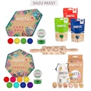 Vorschaubild Knetrolle Holz mit Weihnachtsmuster