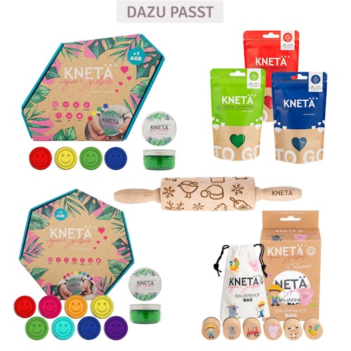 Knetrolle Holz mit Weihnachtsmuster