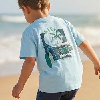 Shirt kurzarm hellblau Camper