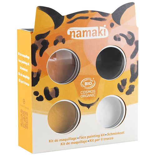 Bio Kinderschminke Tiger, 4 Farben + Tattoos