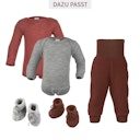 Vorschaubild Wolle Seide Body langarm Druckknöpfe