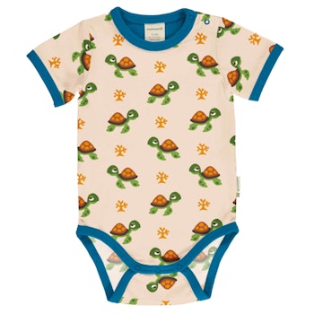 Leichter Body kurzarm Schildkröte beige