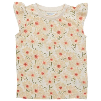 Schmetterlingsärmel T-Shirt Blumen