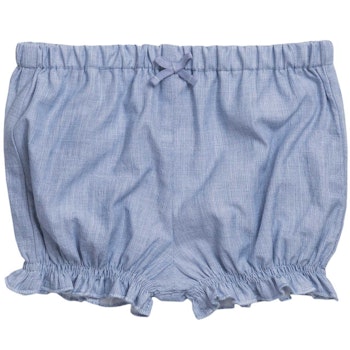 Edle Fil-à-Fil Mädchen Pumphose blau mélange
