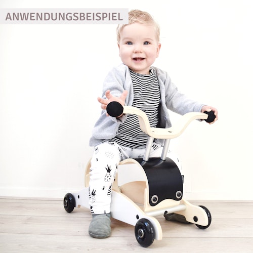 3in1 Rutschfahrzeug ab 9 Monate - Mini Flip schwarz/weiß