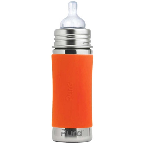 Pura kiki Babyflasche mitwachsend ab 3 Monate orange