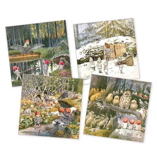 4 StoryLux Silhouetten Kinder des Waldes von Elsa Beskow
