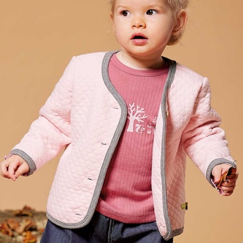 Wattierte Jacke Rautenmuster rosa