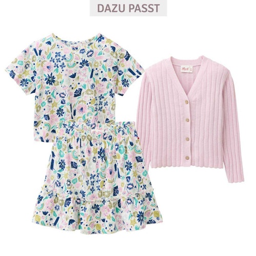 T-Shirt Knotendetail tropische Blüten