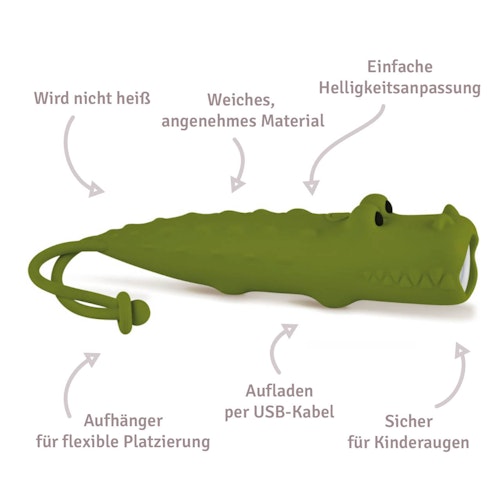 LED Taschenlampe mit Akku Krokodil