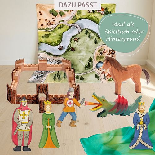 Spieltuch Bio-Baumwolle Königreich 100 x 100 cm