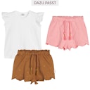 Vorschaubild Elastische Mädchen Shorts Sterne Stickerei