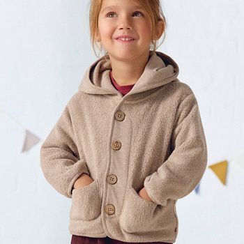 Fleece-Jacke beige