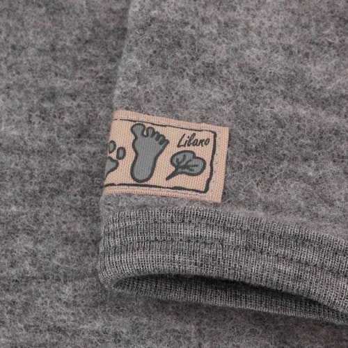 Babystrampler Wollplüsch mit Fuß