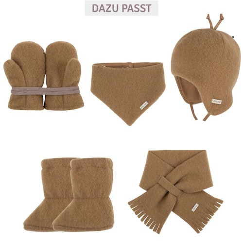 Steckschal Wolle 70 cm ca. 1-3 Jahre dunkelbeige