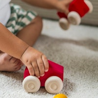 Stapelauto rot 2 Teile