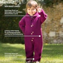 Vorschaubild Merino Kapuzenoverall mit Arm- und Beinumschlägen