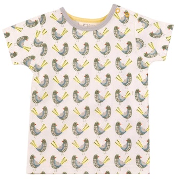 Kurzarm Shirt Vogel grün