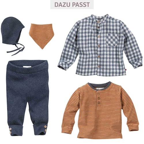 Henley Langarmshirt Ringel