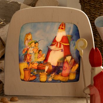 4 Schicht Silhouetten Nikolaus Anne Illustratie
