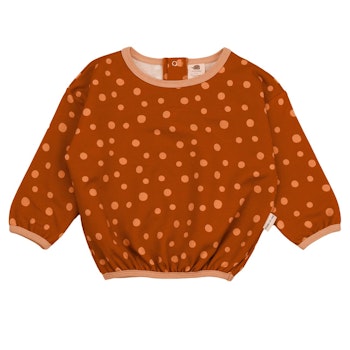 Sweatshirt braun mit Punkten